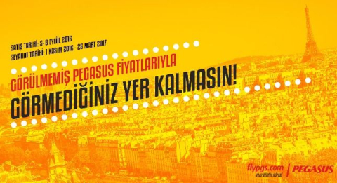 Pegasus’tan Türkiye’nin En Ucuz Biletleri