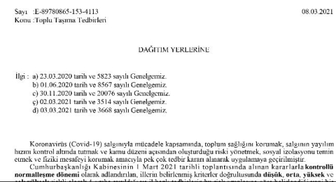Şehirlerarası Yolcu Taşımacılığında Kapasite Sınırı Kaldırıldı !