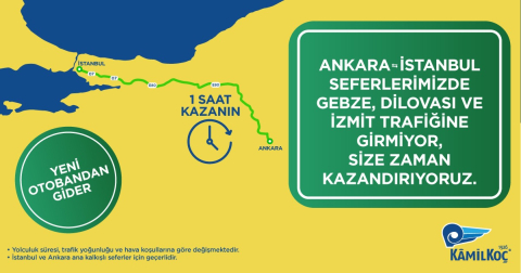 İstanbul-Ankara Arası Kâmil Koç’la Artık “1 Saat” Daha Kısa !