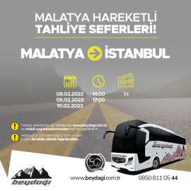 Beydağı Turizm Ücretsiz Seferleri ile Malatya Halkının Yanında